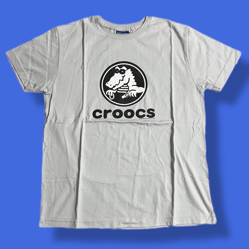 Vintage 90s Official Spoofs Croocs Crocs Footwear Funny T Shirt Adult Medium